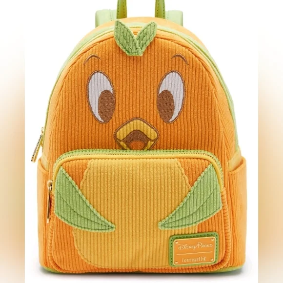 *ADORABLE* Disney Parks Orange Bird Corduroy Loungefly Backpack!! New with Tags! ADORABLE Disney Parks Orange Bird Corduroy | Mercari main image 2